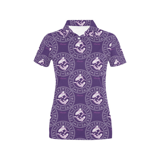 Pisces Pattern Print Design A02 Women's Polo Shirt
