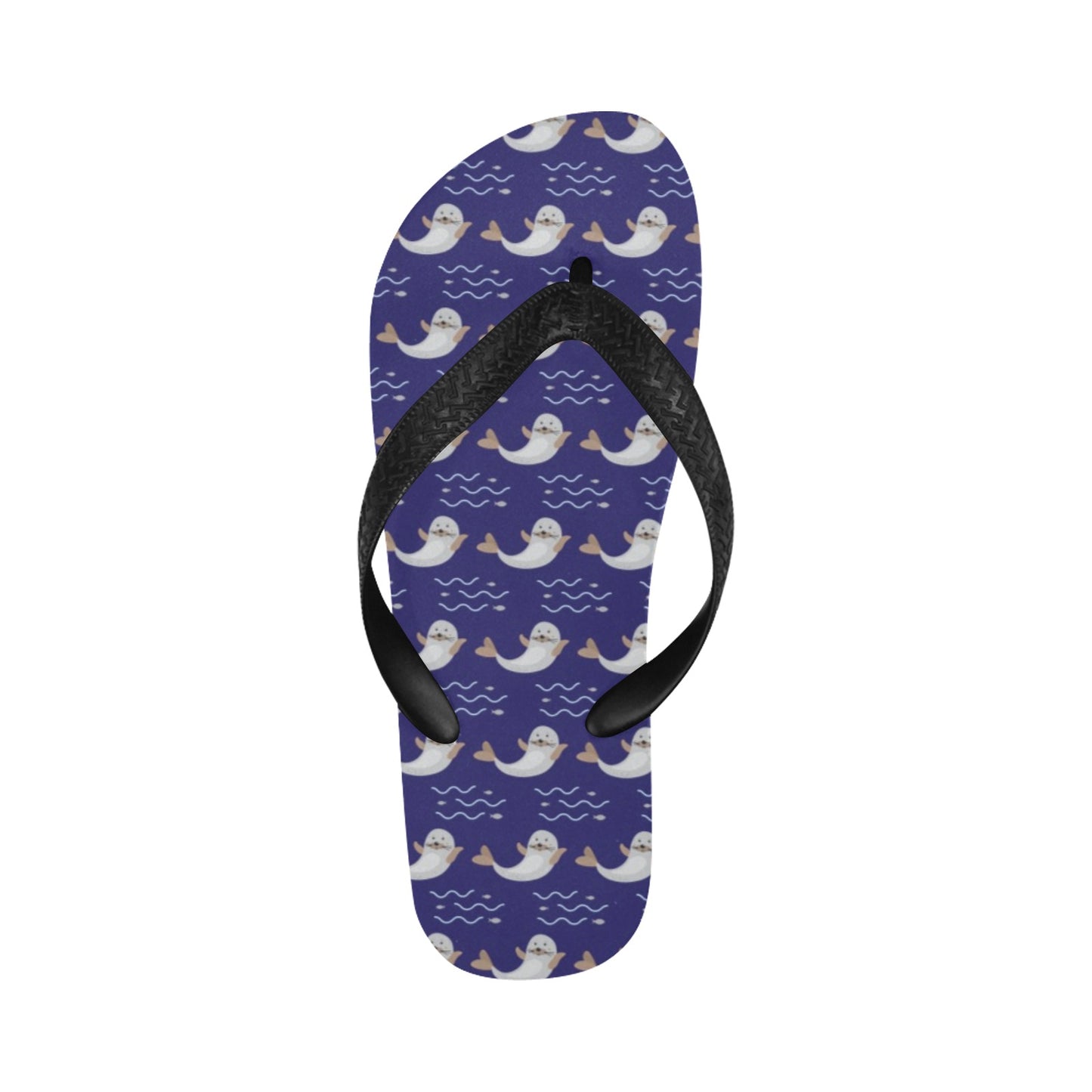 Sea Lion Print Design LKS404 Flip Flops