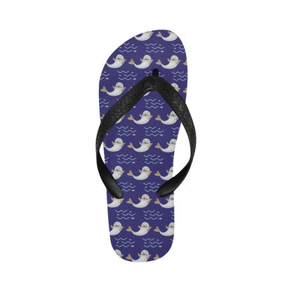 Sea Lion Print Design LKS404 Flip Flops
