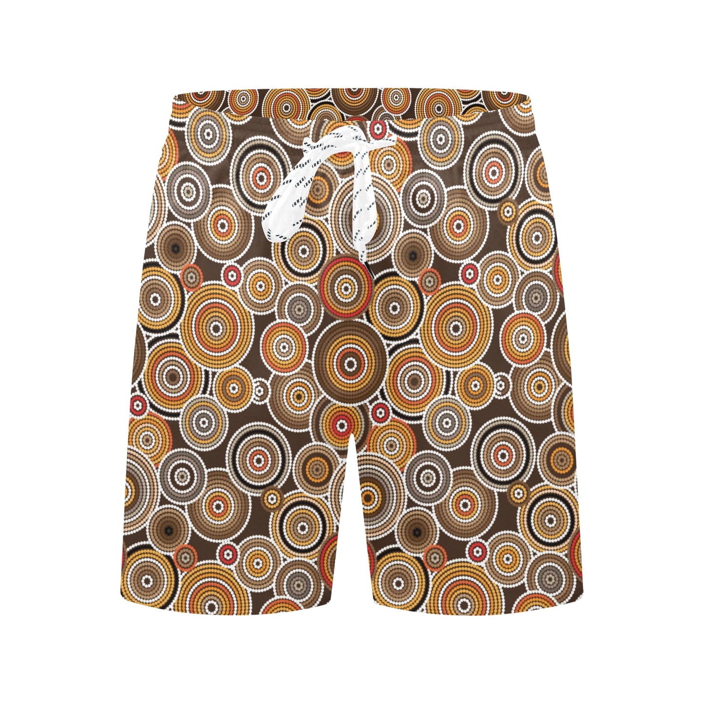 Aboriginal Print Design LKS402 Men's Swim Trunks Beach Shorts