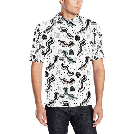 Skunk Print Design LKS303 Men Polo Shirt