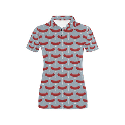 Sausage Print Design LKS301 Women's Polo Shirt