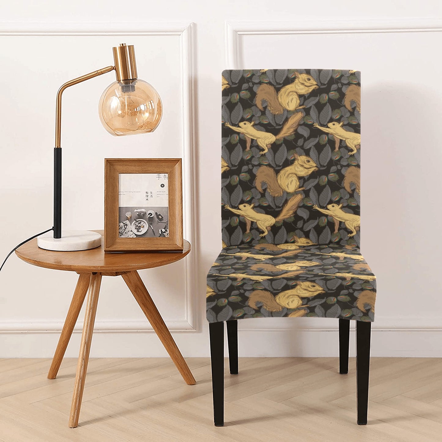 Squirrel Print Design LKS309 Dining Chair Slipcover