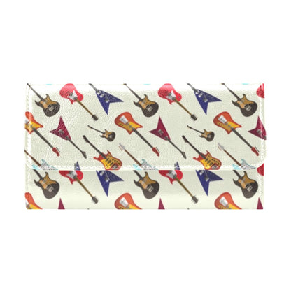 Electric Guitar Print Design LKS404 Women's Trifold Wallet