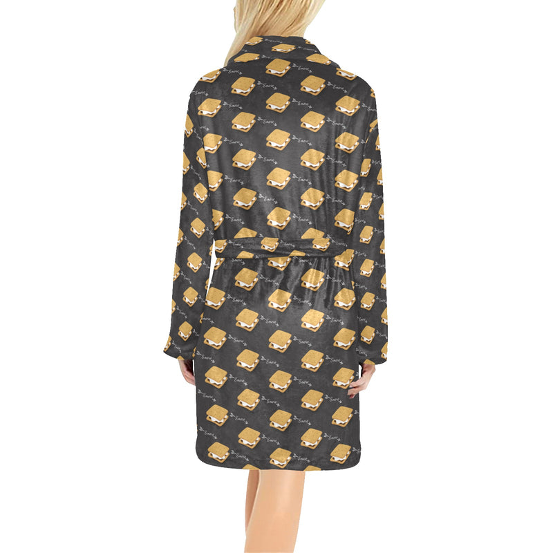 S_Mores Print Design LKS301 Women's Fleece Robe