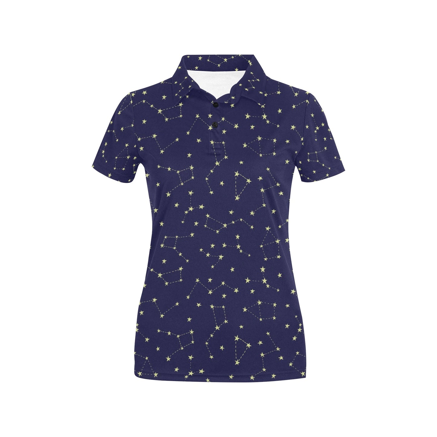 Constellation Pattern Print Design 02 Women's Polo Shirt