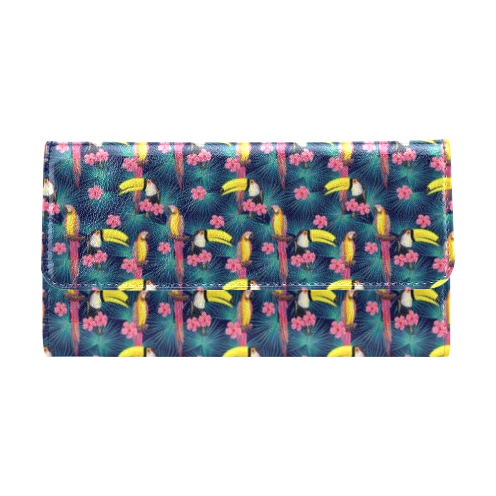 Toucan Parrot Design Women's Trifold Wallet