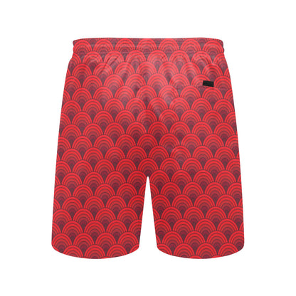 Scales Print Design LKS403 Men's Swim Trunks Beach Shorts