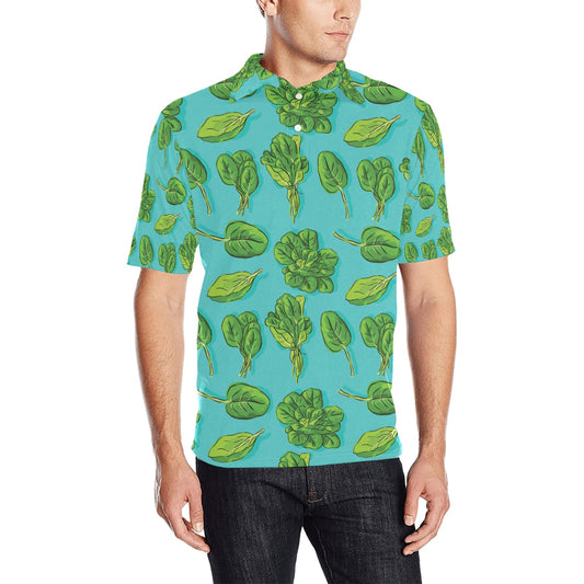 Spinach Print Design LKS301 Men Polo Shirt