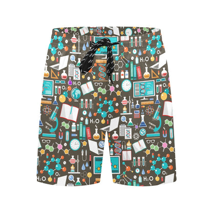 Science Print Design LKS303 Men's Swim Trunks Beach Shorts