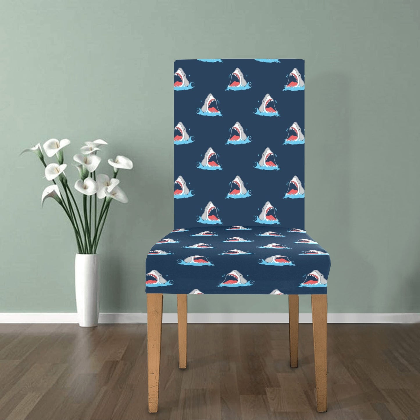 Shark Print Design LKS3010 Dining Chair Slipcover