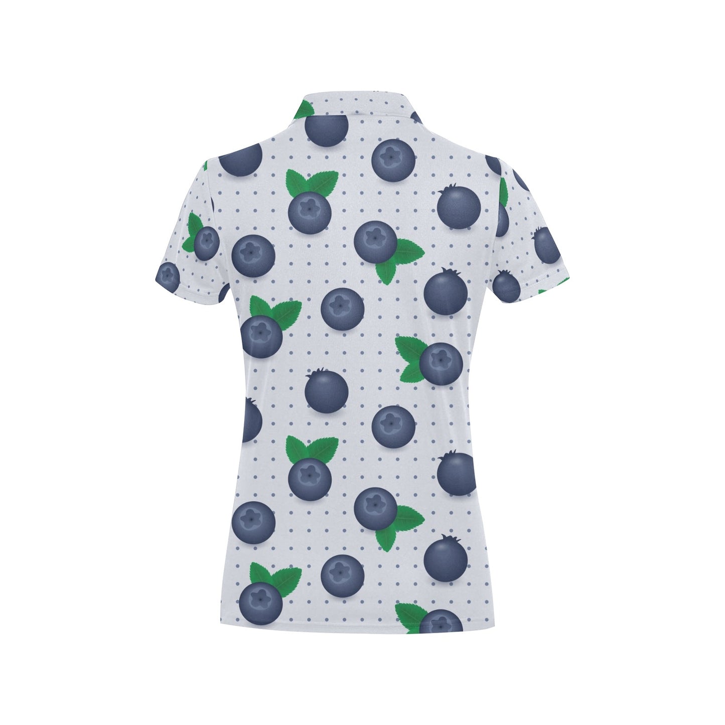Blueberry Pattern Print Design BB02 Women's Polo Shirt