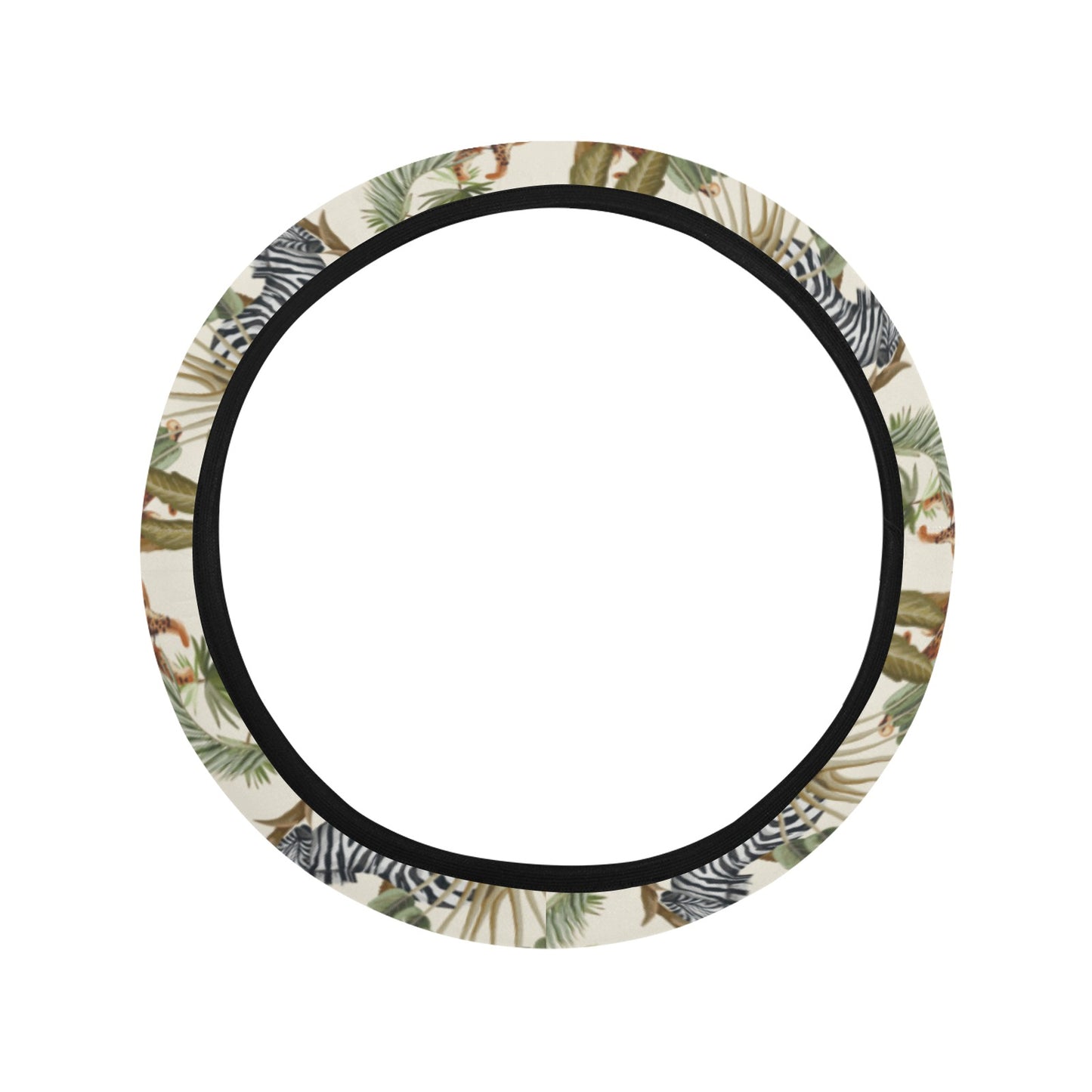 Safari Animal Print Design LKS304 Steering Wheel Cover with Elastic Edge