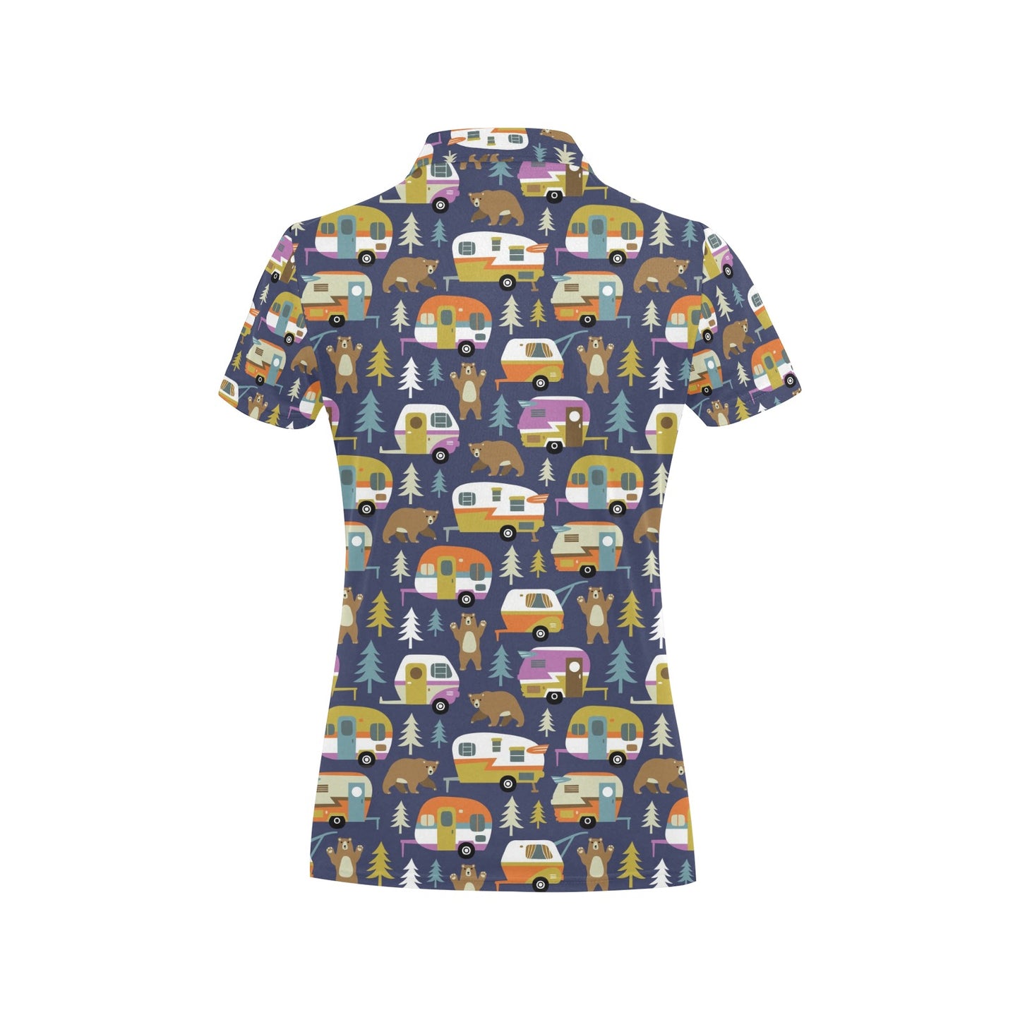 Camper Pattern Print Design 04 Women's Polo Shirt