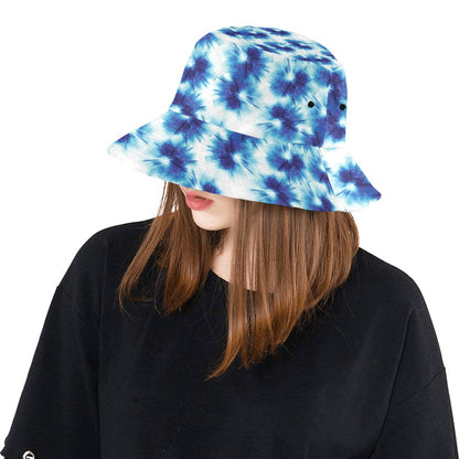 Tie Dye Blue Print Design LKS305 Unisex Bucket Hat
