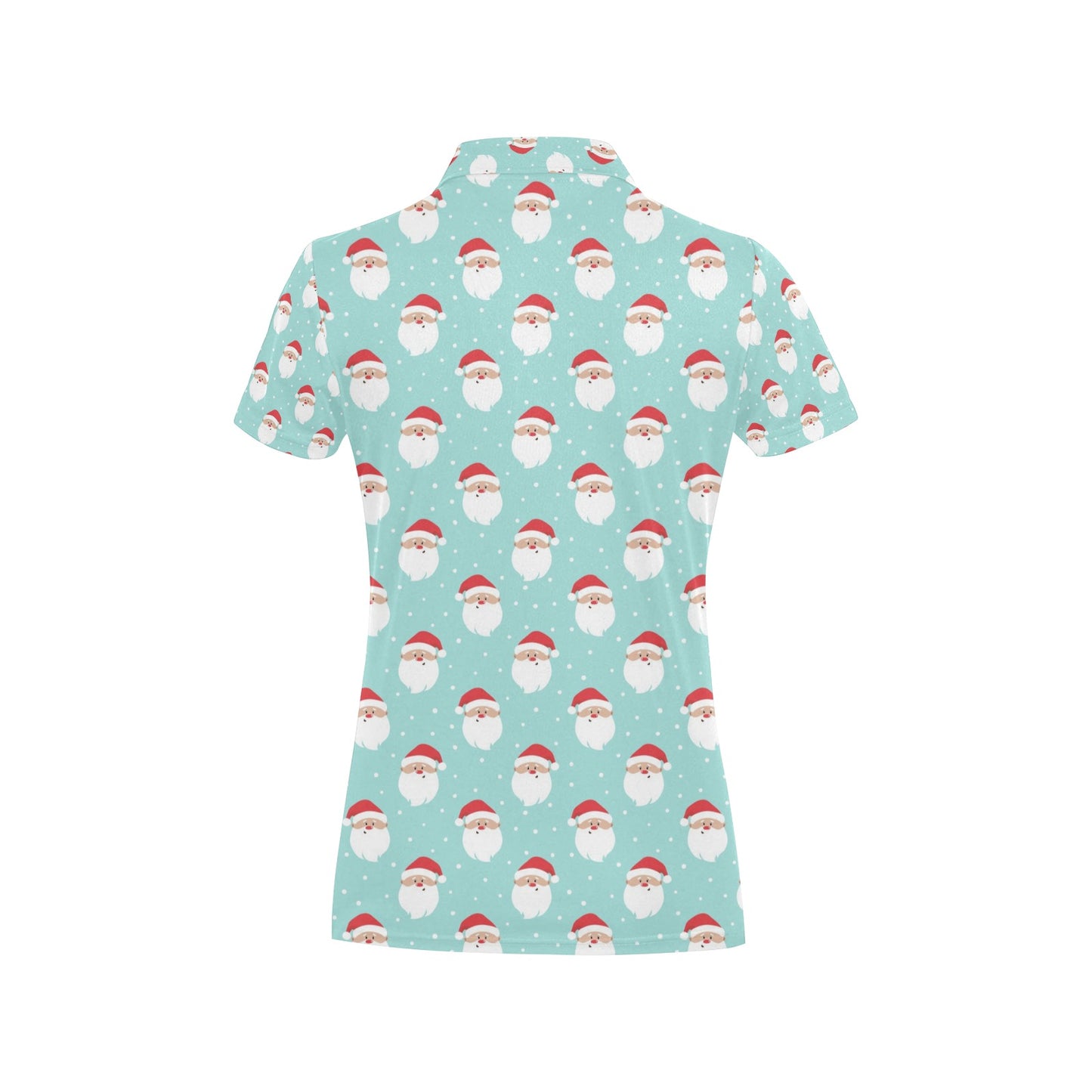 Santa Print Design LKS308 Women's Polo Shirt