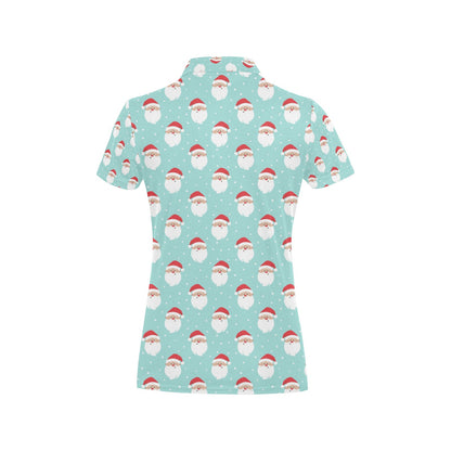 Santa Print Design LKS308 Women's Polo Shirt