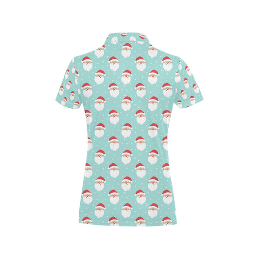 Santa Print Design LKS308 Women's Polo Shirt