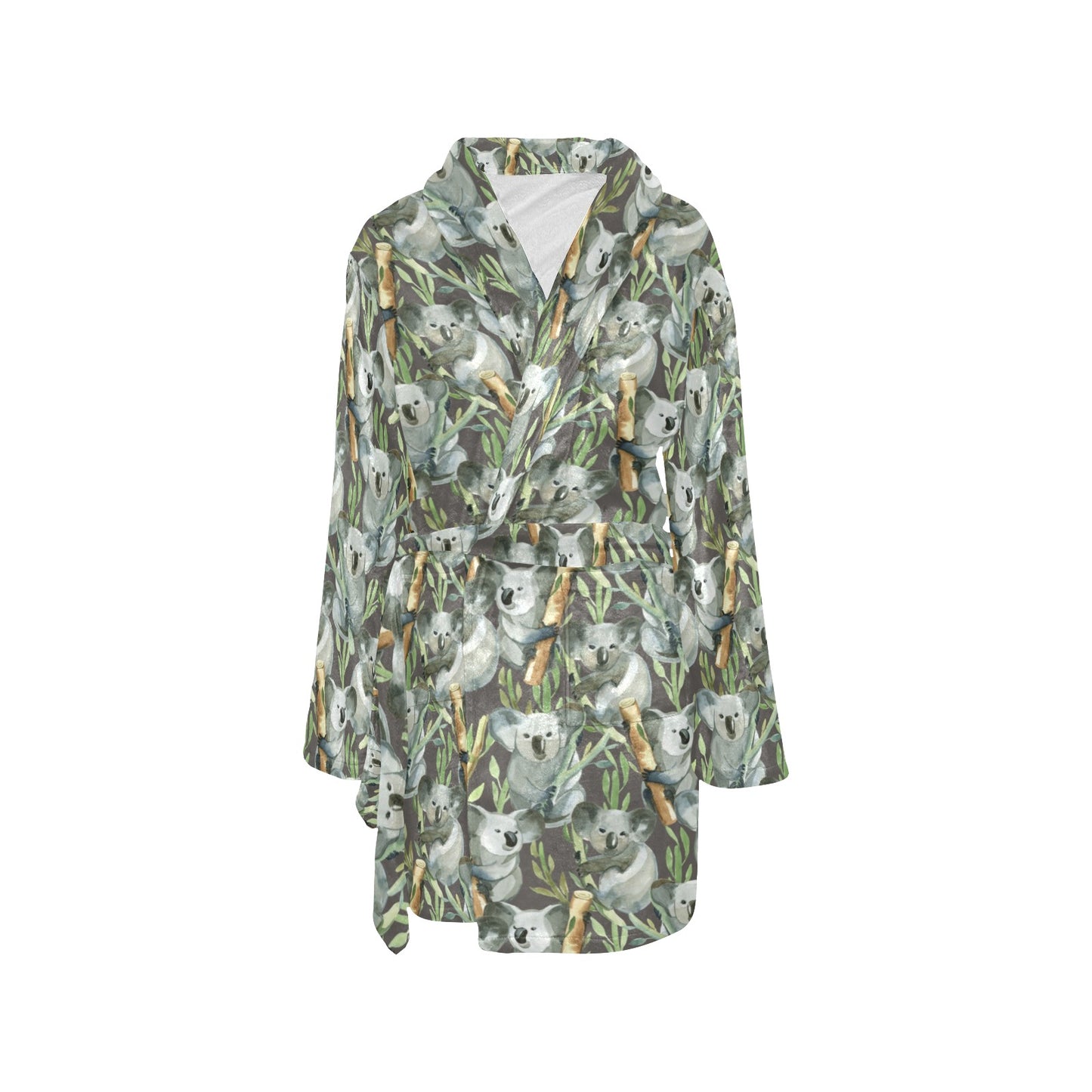 Koala Pattern Design Print Women's Fleece Robe