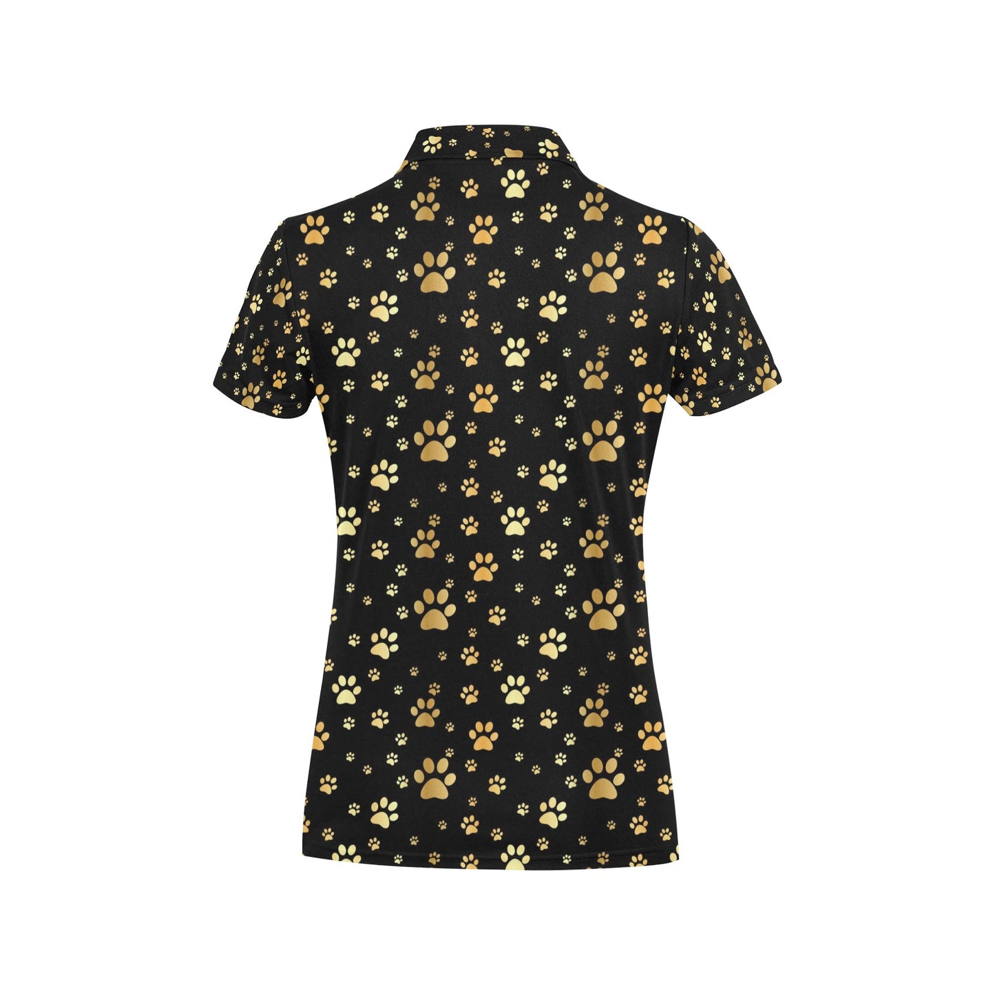 Paw Gold Print Women's Polo Shirt