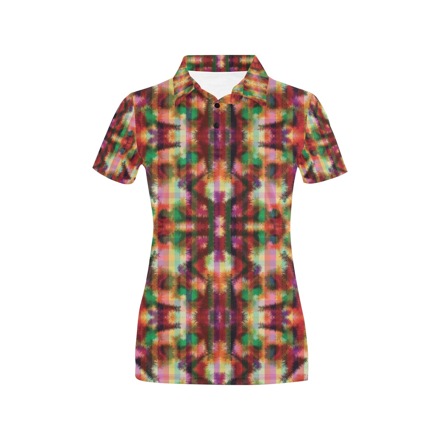 Tie Dye Print Design LKS301 Women's Polo Shirt