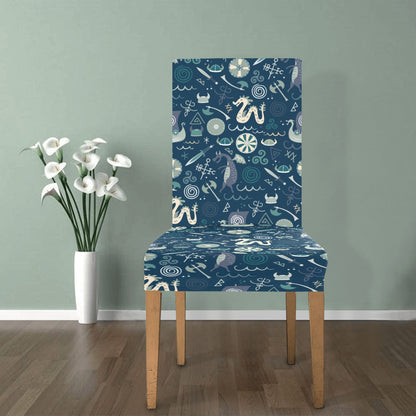 Vikings Print Design LKS305 Dining Chair Slipcover