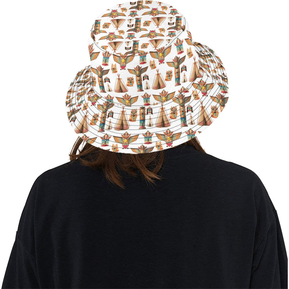 Totem Native Print Design LKS303 Unisex Bucket Hat
