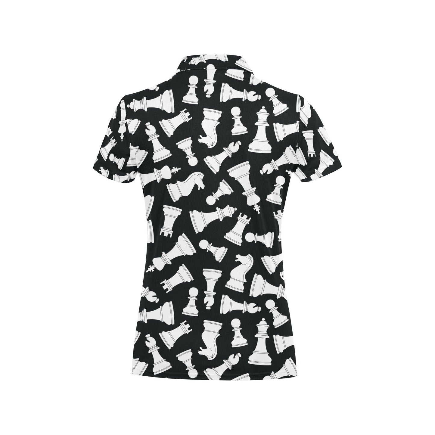 Chess Pattern Print Design 01 Women's Polo Shirt