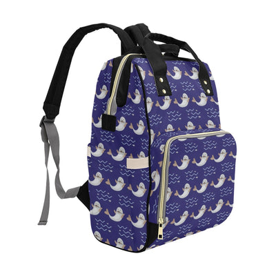 Sea Lion Print Design LKS404 Diaper Bag Backpack