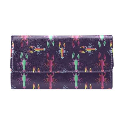 Lobster Print Design LKS402 Women's Trifold Wallet