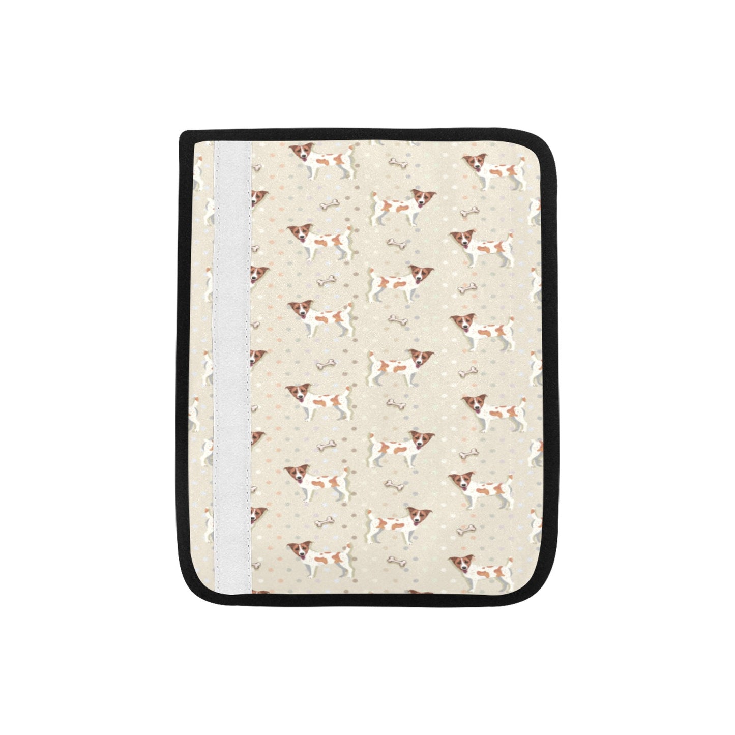 Russell Terriers With Bone Print Design LKS302 Car Seat Belt Cover