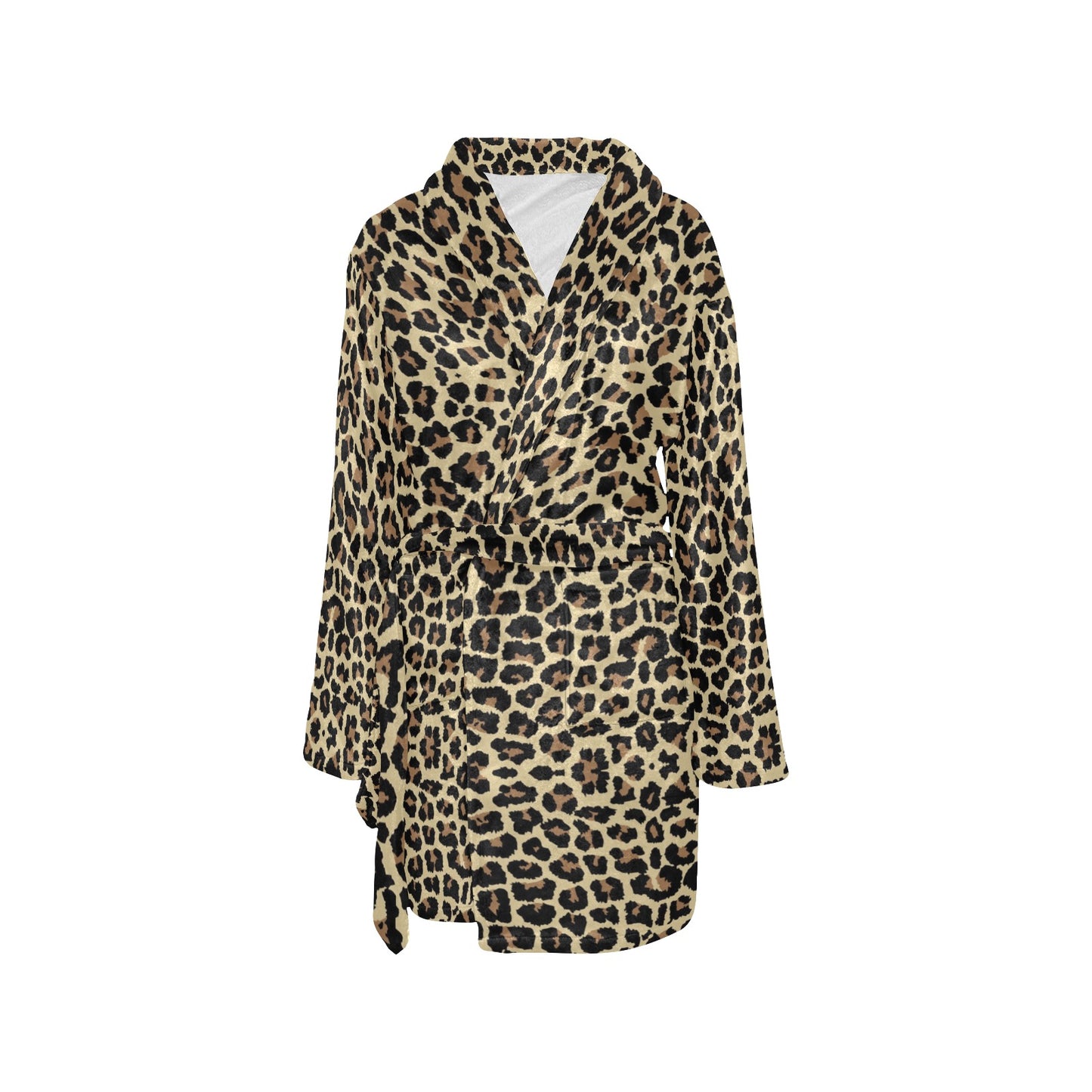 Cheetah Pattern Print Design 02 Women's Fleece Robe