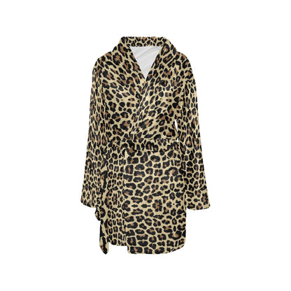 Cheetah Pattern Print Design 02 Women's Fleece Robe