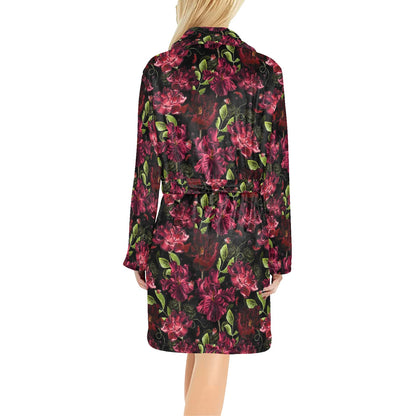 Iris Pattern Print Design IR03 Women's Fleece Robe