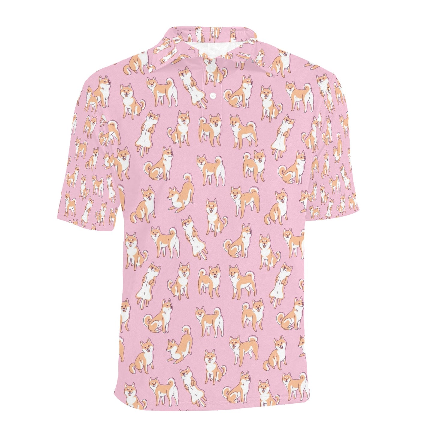 Shiba Inu Print Design LKS303 Men Polo Shirt