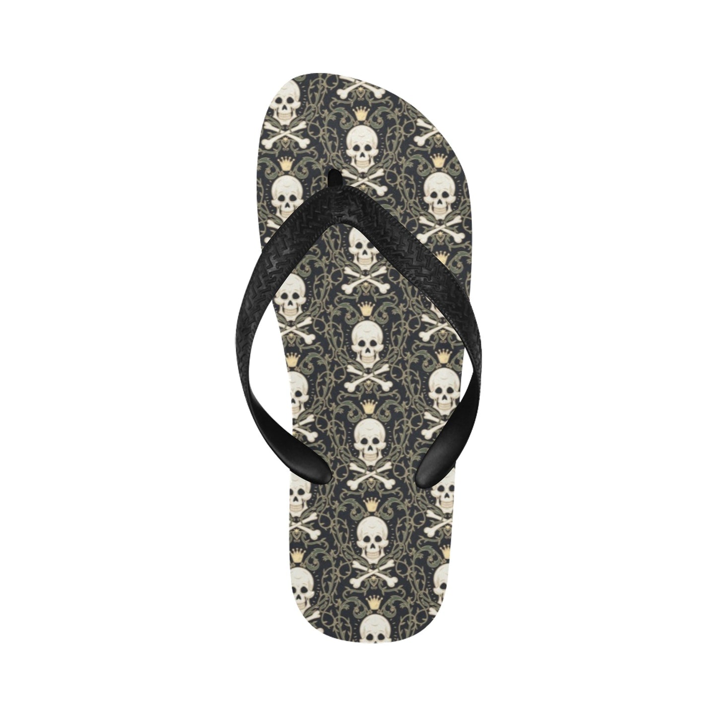 Skull King Print Design LKS307 Flip Flops