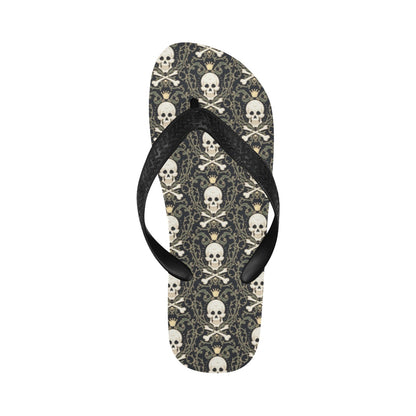 Skull King Print Design LKS307 Flip Flops