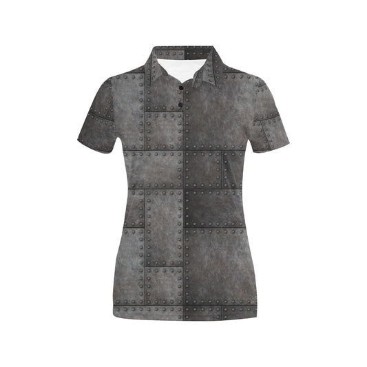 Armor Pattern Print Design 02 Women's Polo Shirt