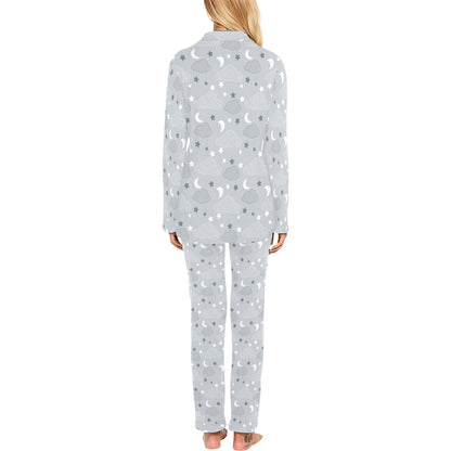 Cloud Pattern Print Design 04 Women's Long Pajama Set