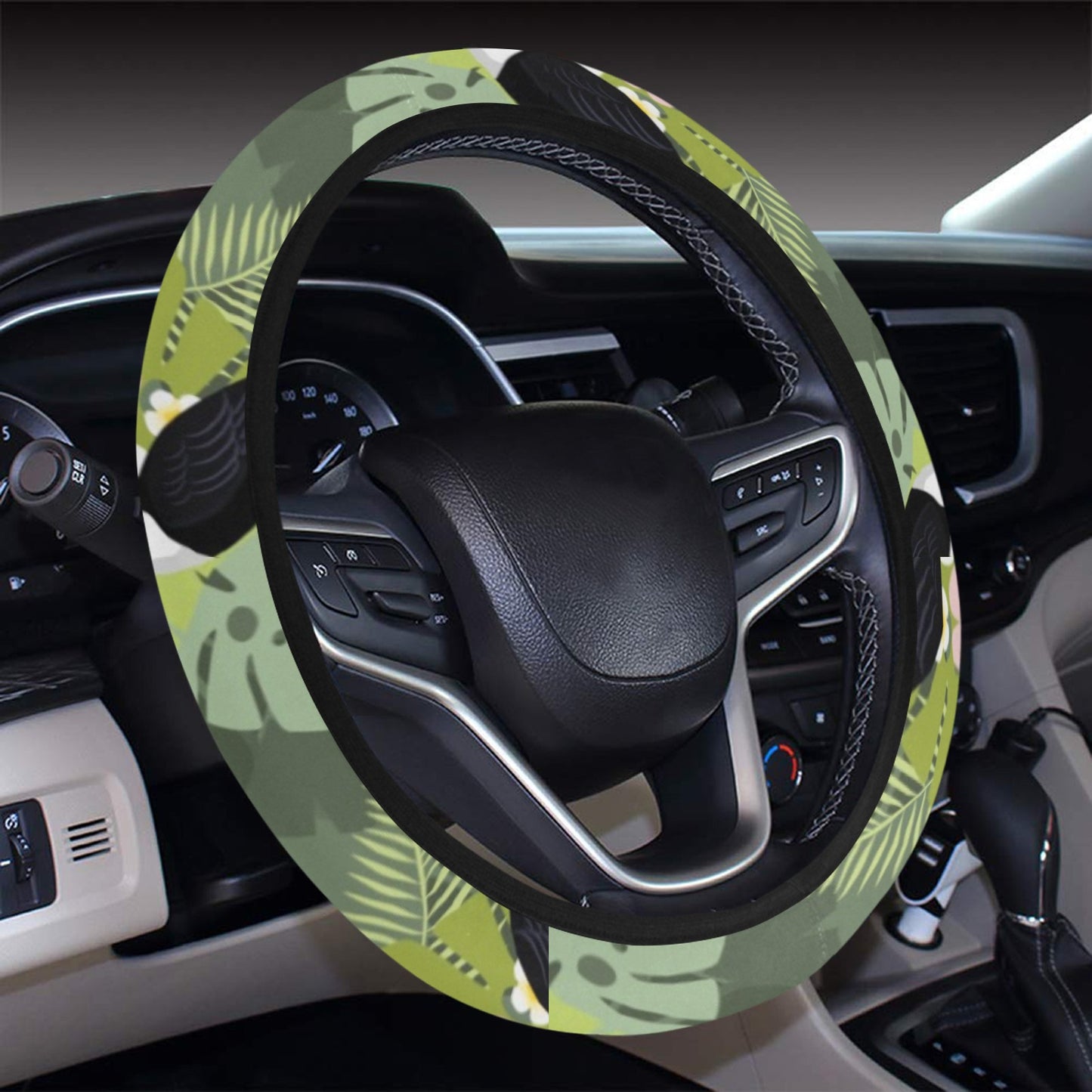 Toucan Print Design LKS304 Steering Wheel Cover with Elastic Edge