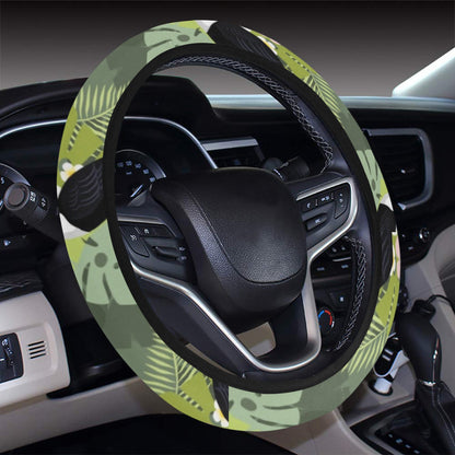 Toucan Print Design LKS304 Steering Wheel Cover with Elastic Edge