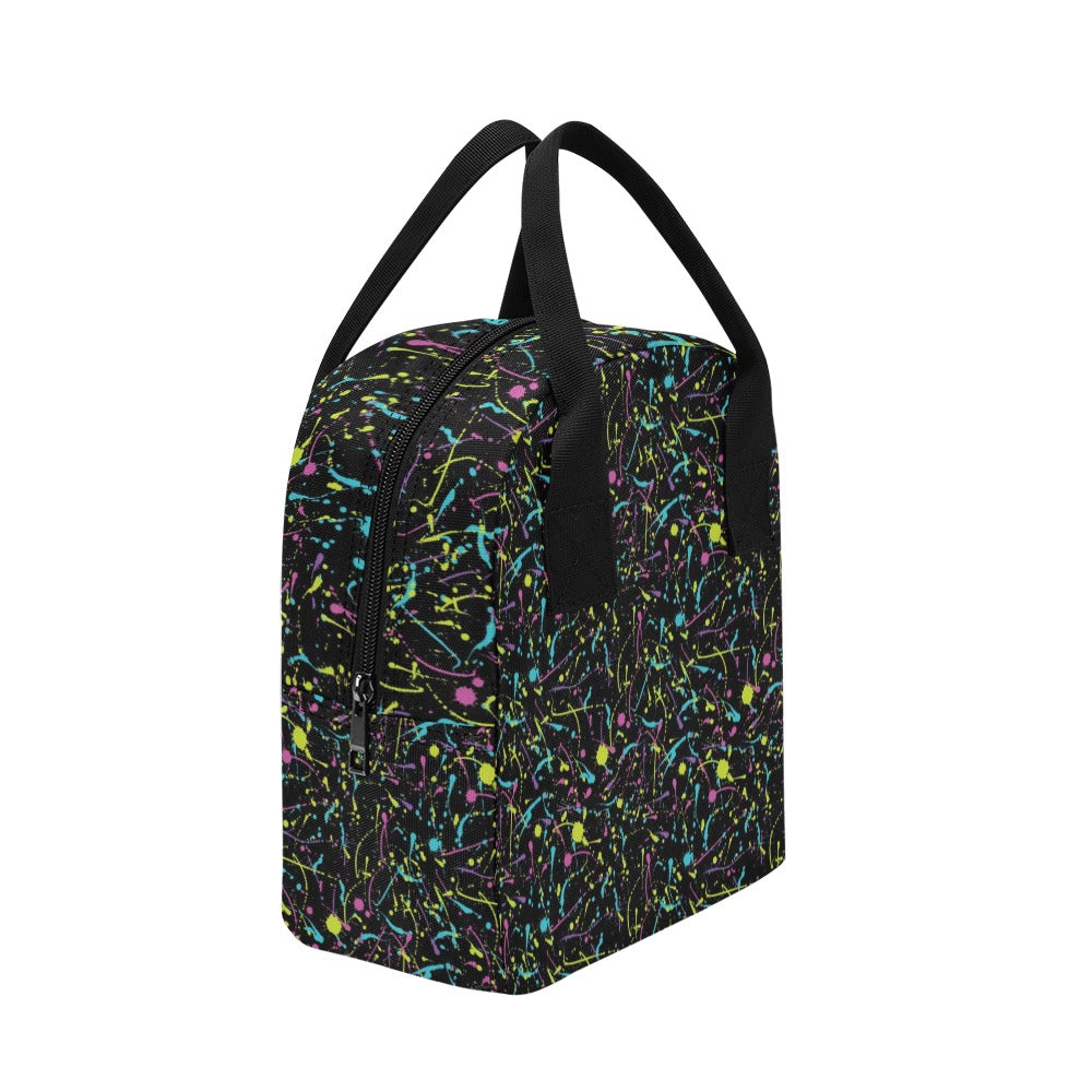 Splatter Multicolor Print Design LKS302 Insulated Lunch Bag