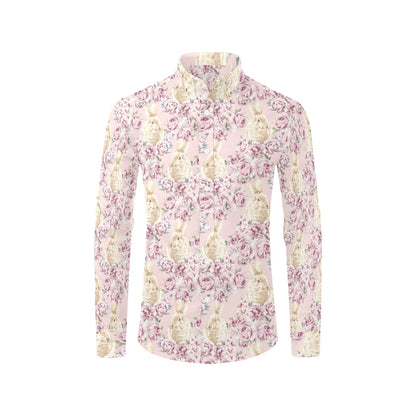 Rabbit Print Design LKS403 Men's Long Sleeve Dress Shirt