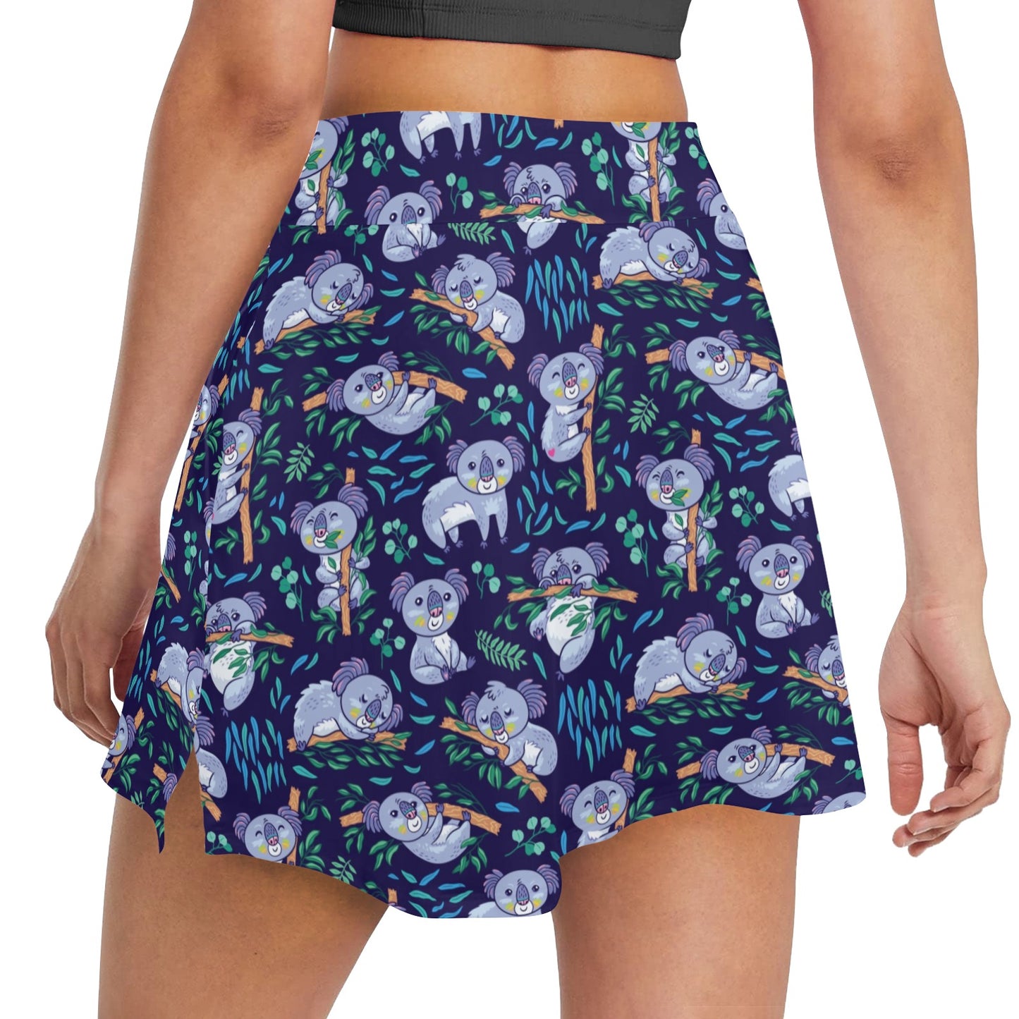 Koala Themed Design Print 17" Golf & Pickleball Skort with Pockets