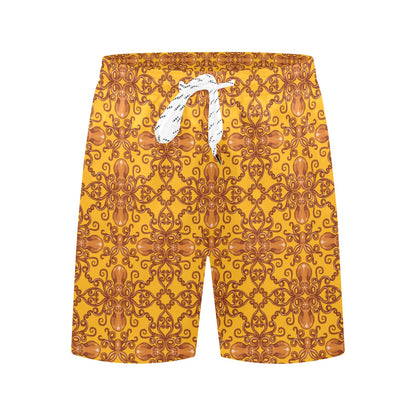 Octopus Background Design Print Men's Swim Trunks Beach Shorts
