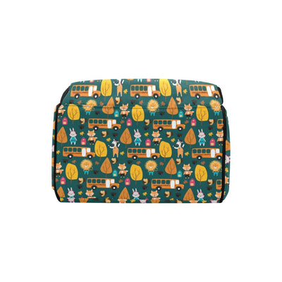 School Bus Print Design LKS309 Diaper Bag Backpack