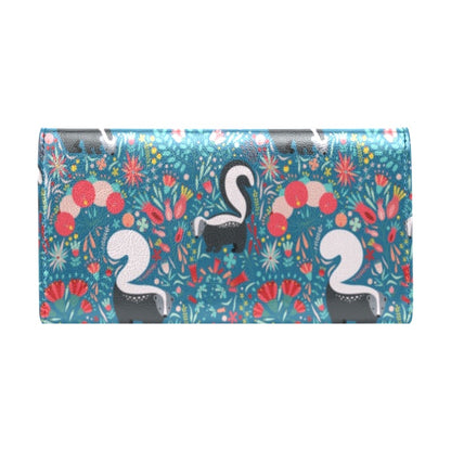 Skunk Print Design LKS302 Women's Trifold Wallet