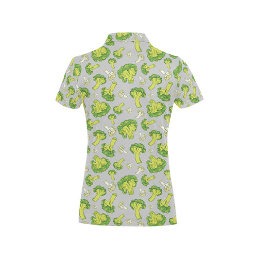 Broccoli Pattern Print Design 03 Women's Polo Shirt