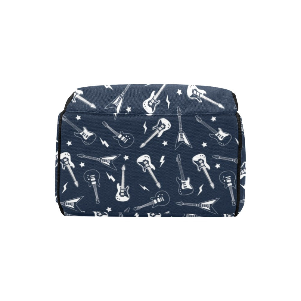 Electric Guitar Print Design LKS402 Diaper Bag Backpack