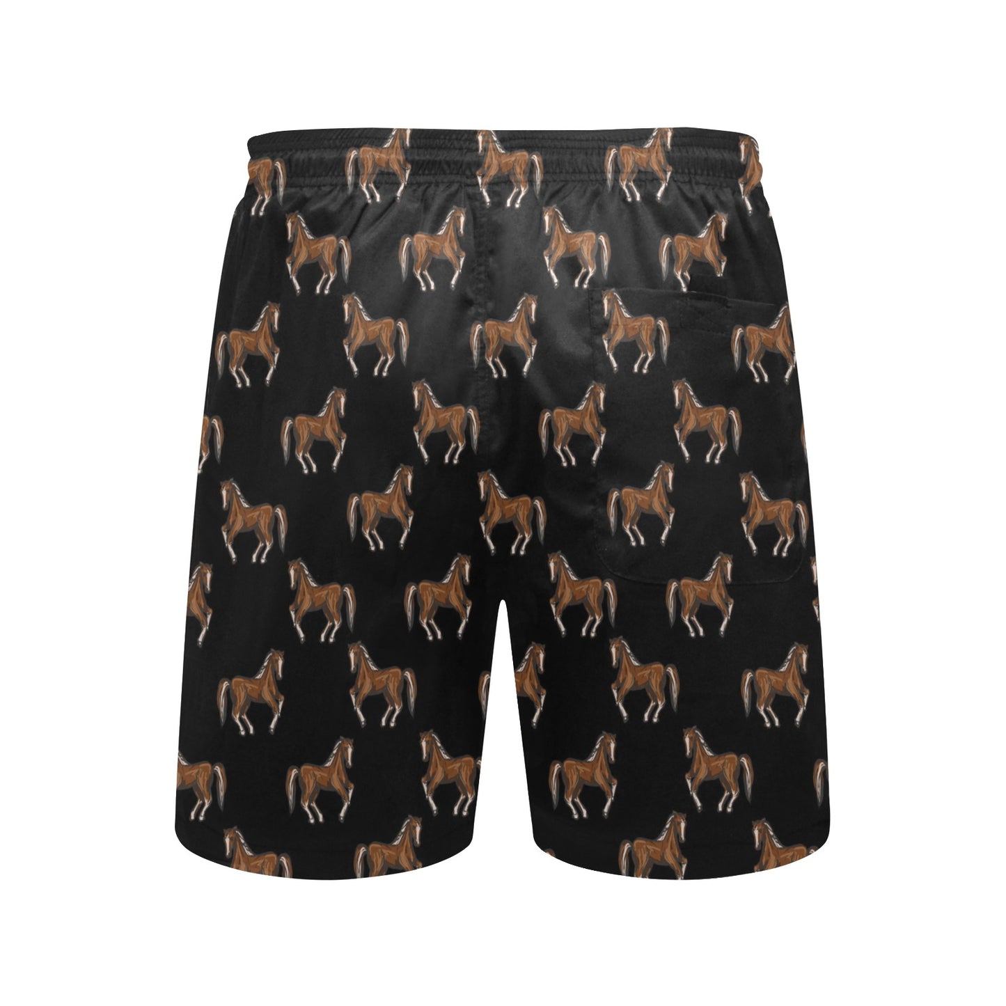 Horse Print Design LKS3010 Men's Swim Trunks Beach Shorts